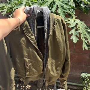 Green vintage jacket.